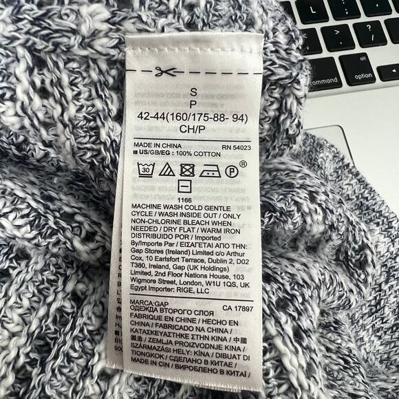 Gap Open Front Blue Long Sleeve Women's Cardigan Size Small Natural & Breathable - Picture 9 of 12